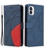 SoFetch Blauw Lijnen Bookcase Hoesje met Polsbandje voor de Nothing Phone (1)
