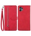 SoFetch Rood Kant Bloem Wallet Hoesje met Polsbandje voor de Nothing Phone (1)