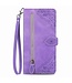 SoFetch Paars Kant Bloem Wallet Hoesje met Polsbandje voor de Nothing Phone (1)