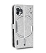 SoFetch Zilver Stippen Bookcase Hoesje met Polsbandje voor de Nothing Phone (1)