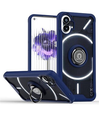 SoFetch Saffierblauw Ring Houder Modern Hybride Hoesje Nothing Phone (1)