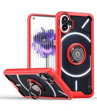 SoFetch Rood Ring Houder Modern Hybride Hoesje Nothing Phone (1)