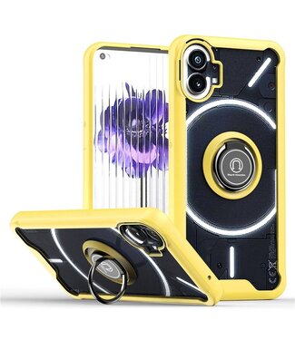 SoFetch Geel Ring Houder Modern Hybride Hoesje Nothing Phone (1)
