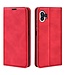 SoFetch Rood Modern Zacht Bookcase Hoesje voor de Nothing Phone (1)