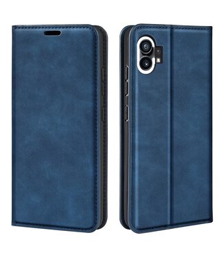 SoFetch Blauw Modern Zacht Bookcase Hoesje Nothing Phone (1)