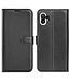 SoFetch Zwart Litchee Bookcase Hoesje voor de Nothing Phone (1)