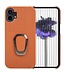 SoFetch Bruin Houder Litchee Hybride Hoesje voor de Nothing Phone (1)