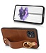 SoFetch Bruin Houder Hybride Hoesje met Handriem voor de Nothing Phone (1)