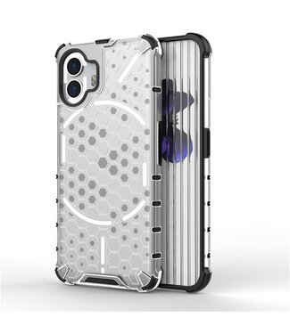 SoFetch Grijs Honingraat Hybride Hoesje Nothing Phone (2)