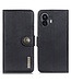 Khazneh Khazneh Zwart Drukknoop Bookcase Hoesje voor de Nothing Phone (2)