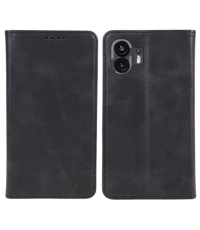 SoFetch SoFetch Zwart Glad Bookcase Hoesje voor de Nothing Phone (2)