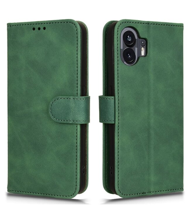 SoFetch SoFetch Groen Zacht Bookcase Hoesje voor de Nothing Phone (2)