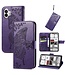 SoFetch SoFetch Paars Vlinder Bookcase Hoesje met Polsbandje voor de Nothing Phone (2)