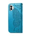 SoFetch SoFetch Blauw Vlinder Bookcase Hoesje met Polsbandje voor de Nothing Phone (2)
