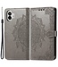 SoFetch SoFetch Grijs Mandala Bookcase Hoesje met Polsbandje voor de Nothing Phone (2)