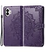 SoFetch SoFetch Paars Mandala Bookcase Hoesje met Polsbandje voor de Nothing Phone (2)
