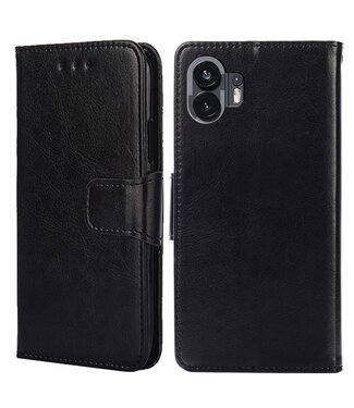 SoFetch Zwart Krasbestendig Bookcase Hoesje Nothing Phone (2)