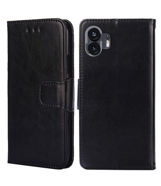 SoFetch SoFetch Zwart Krasbestendig Bookcase Hoesje voor de Nothing Phone (2)