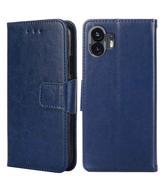 SoFetch SoFetch Saffierblauw Krasbestendig Bookcase Hoesje voor de Nothing Phone (2)
