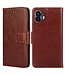 SoFetch SoFetch Bruin Krasbestendig Bookcase Hoesje voor de Nothing Phone (2)