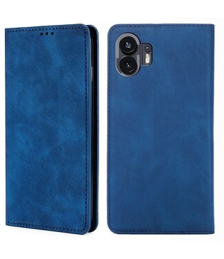 SoFetch Blauw Stijlvol Zacht Bookcase Hoesje Nothing Phone (2)