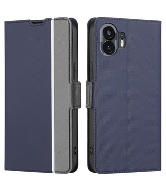 SoFetch Blauw Twee kleuren Bookcase Hoesje Nothing Phone (2)