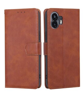 SoFetch Bruin RFID Zakelijk Bookcase Hoesje Nothing Phone (2)