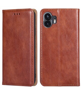 SoFetch Bruin Klassieke Bookcase Hoesje Nothing Phone (2)