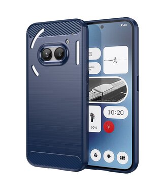 SoFetch Blauw Carbontextuur TPU Hoesje Nothing Phone (2a)