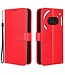 SoFetch Rood Glad Bookcase Hoesje met Polsbandje voor de Nothing Phone (2a)