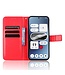 SoFetch Rood Glad Bookcase Hoesje met Polsbandje voor de Nothing Phone (2a)