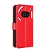 SoFetch Rood Glad Bookcase Hoesje met Polsbandje voor de Nothing Phone (2a)