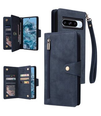 SoFetch Blauw Pasjeshouder Wallet Hoesje Google Pixel 8a