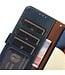 Khazneh Blauw RFID Litchee Bookcase Hoesje voor de Motorola G32