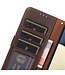 Khazneh Bruin RFID Litchee Bookcase Hoesje voor de Motorola G32