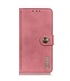 Khazneh Roze Knopen Bookcase Hoesje voor de Motorola G32