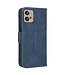 SoFetch Blauw Pasjeshouder Modern Bookcase Hoesje voor de Motorola G32