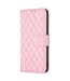 Binfen Roze Ruiten Bookcase Hoesje voor de Motorola G32