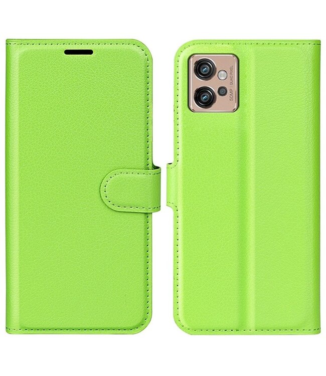 SoFetch Groen Litchee Bookcase Hoesje voor de Motorola G32