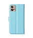 SoFetch Blauw Litchee Bookcase Hoesje voor de Motorola G32