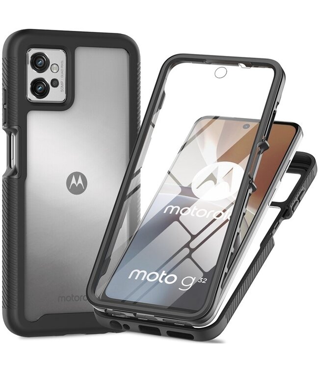 SoFetch Zwart Valbestendig Fullbody Hoesje voor de Motorola G32