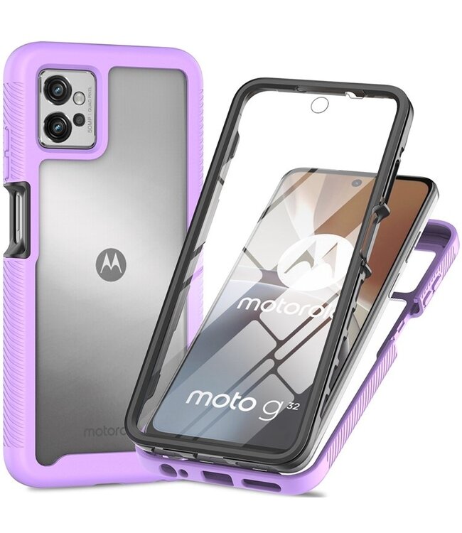 SoFetch Paars Valbestendig Fullbody Hoesje voor de Motorola G32