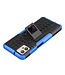 SoFetch Blauw Houder Bandstructuur Hybride Hoesje voor de Motorola G32