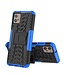 SoFetch Blauw Houder Bandstructuur Hybride Hoesje voor de Motorola G32