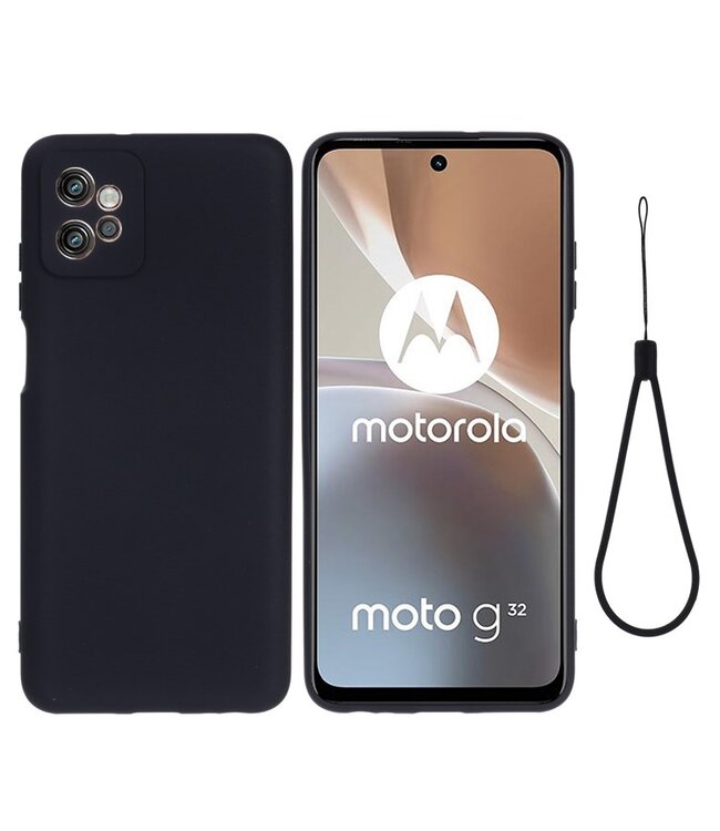 SoFetch Zwart Slim Siliconen Hoesje voor de Motorola G32