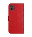 SoFetch Rood Zonnebloem Bookcase Hoesje voor de Motorola G32