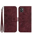 SoFetch Bordeaux Rood Zonnebloem Bookcase Hoesje voor de Motorola G32