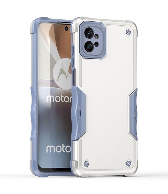 SoFetch Wit Valbestendig Bumper Hoesje voor de Motorola G32