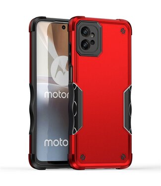 SoFetch Rood Valbestendig Bumper Hoesje Motorola G32