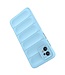 SoFetch Azuurblauw Krasbestendig Raster TPU Hoesje voor de Motorola G32